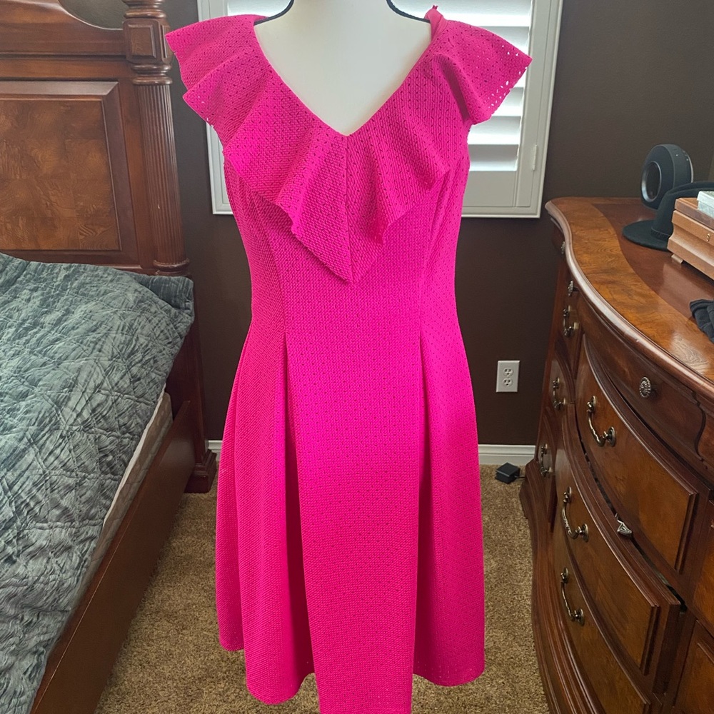 Hot pink dress size 4.